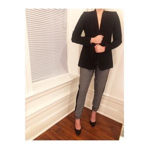 Black and white patterned joggers